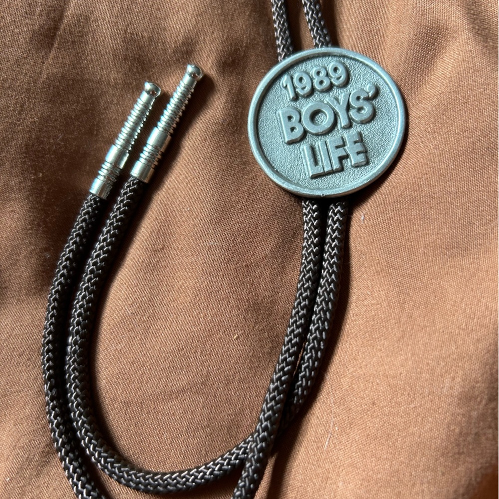 Vintage 1989 boys life bolo tie